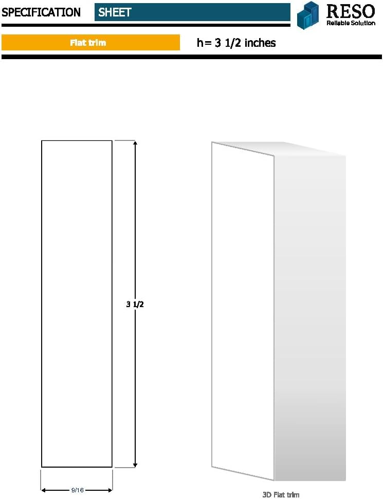 RESO RMC 351 5/8in.D x 2 1/2in. W x 85in. L Primed Finished 4-Sides Finger-Joined Pine Door Window Molding 1-Piece - Image 3